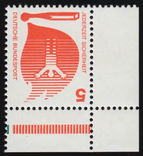 ER 19.4 Unfall 5 Pf. aus MHB 19 - Ecke unten rechts, postfrisch **