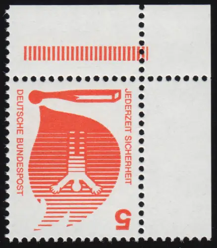 ER 19.2 Unfall 5 Pf. aus MHB 19 - Ecke oben rechts, postfrisch **