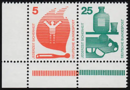 ER W43.3 ZD Unfall 5-25 Pf. Ecke unten links, postfrisch **