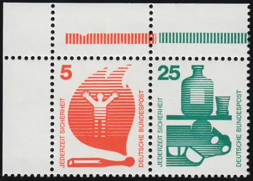 ER W43.1 ZD Unfall 5-25 Pf. Ecke oben links, postfrisch **