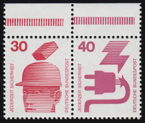 W42 ZD Unfall 30-40 Pf. Oberrand, postfrisch **