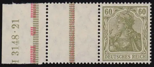 Germania/Ziffern 1921 ZD RL10, postfrisch **