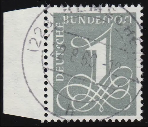 285YII Ziffer 1 Pf Wasserzeichen 4 Y, Nachauflage, gestempelt O