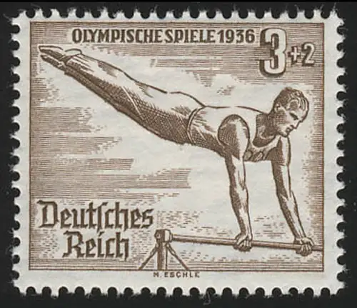 624 Sommerolympiade 3 Pf Turnen aus Block, postfrisch **