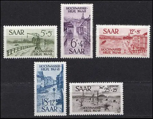 255-259 Hochwasserhilfe, 5 Werte, Satz postfrisch **