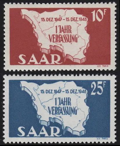 260-261 Verfassung 1948, Satz postfrisch **