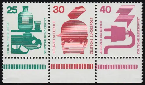 W46 ZD Unfall 25-30-40 Pf. Unterrand, postfrisch **