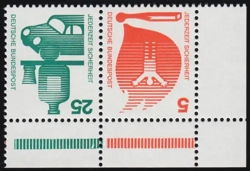 ER W43.4 ZD Unfall 5-25 Pf. Ecke unten rechts, postfrisch **