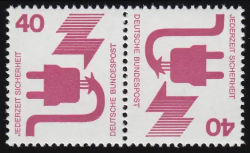 K12 ZD Unfall Kehrdruck 40 Pf., postfrisch **