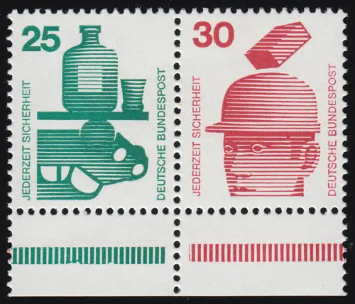 W45 ZD Unfall 25-30 Pf. Unterrand, postfrisch **