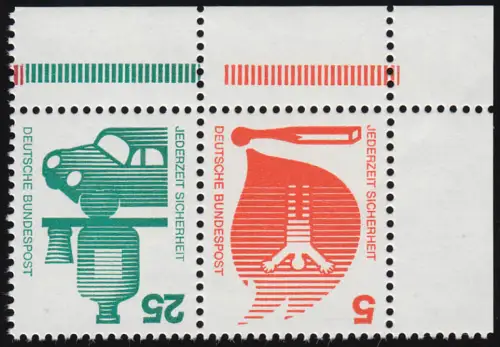 ER W43.2 ZD Unfall 5-25 Pf. Ecke oben rechts, postfrisch **