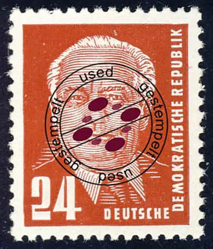 324 Wilhelm Pieck 24 Pf, gestempelt O