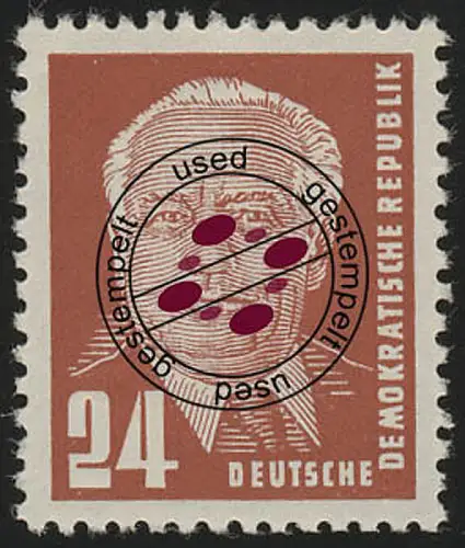 324va XI Wilhelm Pieck 24 Pf Wz.2 XI O