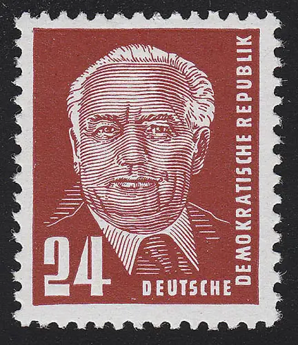 324vb XII Wilhelm Pieck 24 Pf Wz.2 XII, postfrisch **