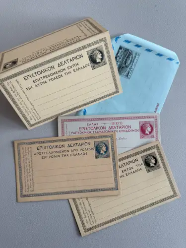 Griechenland - kleines Lot mit verschiedenen Ganzsachen laut Abbildung (17547)