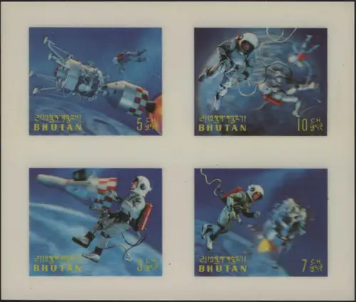 Bhutan - Block 10 und 11, Weltraum-Hologramm-Ausgabe, postfrisch **