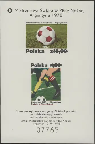 Polen 2557-2558 Block ND Fußball WM Argentinien 1978, postfrisch **