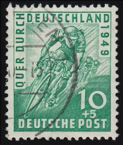 Bizone 106 Radrennen 10 Pf. gestempelt O