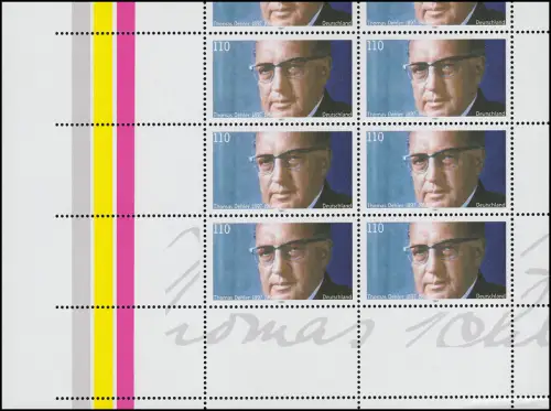 1963L Dehler - verzähnter Bogen mit breiten Rändern unten links, Befund BPP **