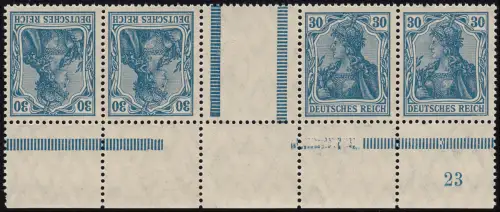 KZ3 als größere Einheit mit Nr. 23 unter Feld 196, postfrisch **