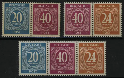 3 Zusammendrucke aus Block 12A komplett, ** postfrisch