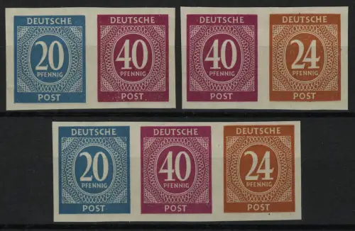 3 Zusammendrucke aus Block 12B komplett, ** postfrisch