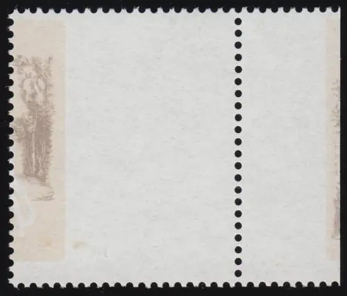 860FI 500 Jahre Post, fehlende Farbe braun (Stichtiefdruck) mit Verschiebung, **