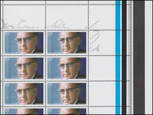 1963L Dehler - verzähnter Bogen mit breiten Rändern oben rechts, postfrisch **