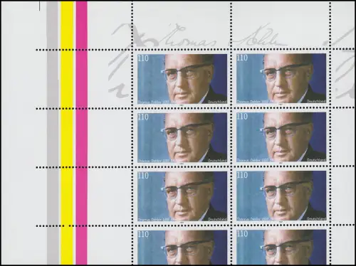 1963L Dehler - verzähnter Bogen mit breiten Rändern oben links, Befund BPP **