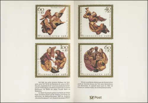 Jahresgabe der Post Weihnachten 1989, ohne Marken