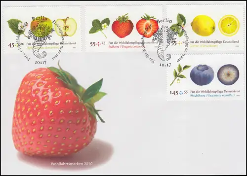 Wohlfahrt 2010 - Obst Blüten Früchte, FDC ESST Berlin