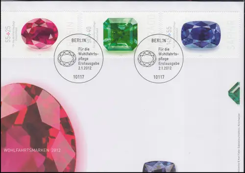 Wohlfahrt 2012 - Edelsteine, FDC ESST Berlin