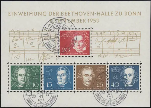 Block 2 Beethovenhalle SSt 80 Jahre Sammler-Verein KASSEL, 11.11.61