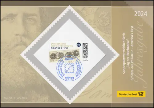 Jahresgabe der Post 2024 - America´s first, Ochsenaugen