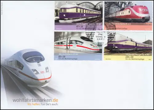 Wohlfahrt 2006 - Eisenbahnen Züge Lokomotiven, FDC ESST Berlin