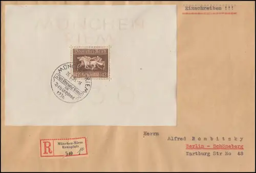 Block 4 Das Braune Band, R-Bf. Sonder-RZettel München Riem Rennplatz SSt 26.7.36