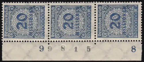 319A Wb 20 Millionen Randstreifen mit Randziffern, ungefaltet ** geprüft BPP