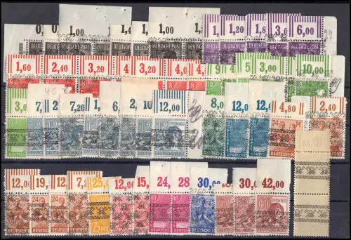 Bizone Posthörnchen-Aufdrucke Kollektion Oberränder, unterschiedliche Varianten