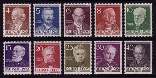 91-100 Männer Berlins I  - 10 Werte kompletter Satz postfrisch **