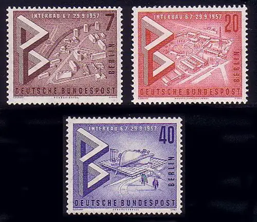 160-162 Interbau 1957 - Satz postfrisch **