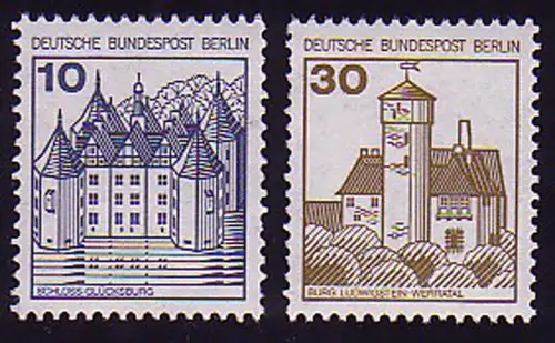 532+534 BuS 10 Pf/30 Pf. LETTERSET, zwei Werte **