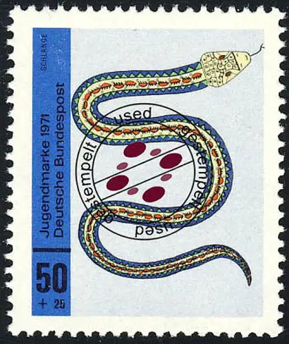 663 Jugend Kinderzeichnungen 50+25 Pf Schlange O