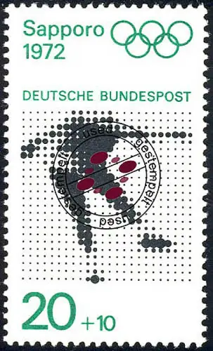 685 Olympische Spiele 20+10 Pf Eiskunstlauf aus Block O