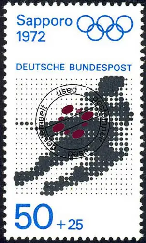 687 Olympische Sp. 50+25 Pf Eishockey aus Block O