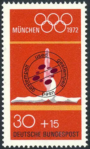 721 Olympische Sommerspiele 30+15 Pf Bodenturnen, gestempelt O