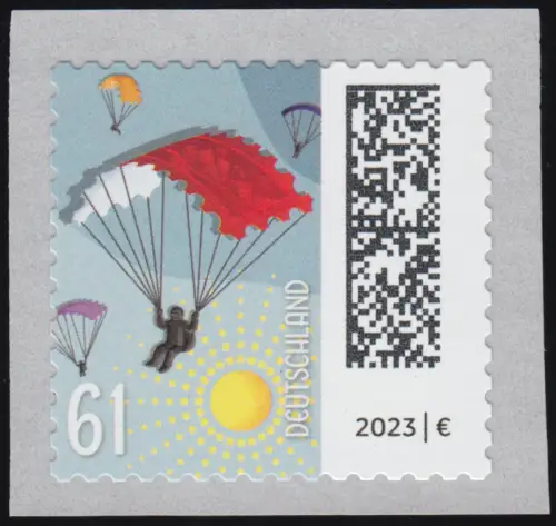 3744 Welt der Briefe: Briefmarkengleiter 61 Cent, selbstklebend, ** postfrisch