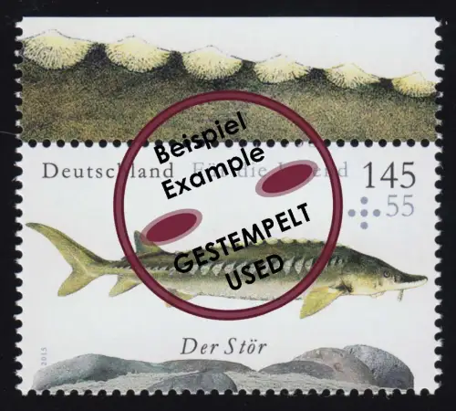 3171 Jugend - Süßwasserfische: Der Stör aus MH 100, gestempelt O