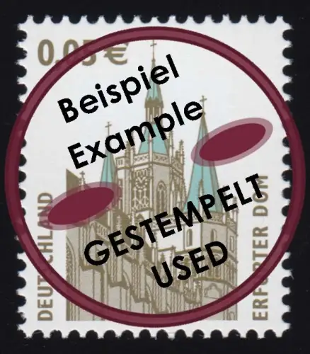 2381 Sehenswürdigkeiten 0,05 Euro Erfurter Dom, gestempelt O