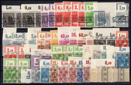 Bizone Posthörnchen-Aufdrucke Kollektion Oberränder, unterschiedliche Varianten