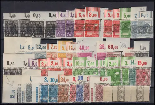 Bizone Posthörnchen-Aufdrucke Kollektion Oberränder, unterschiedliche Varianten